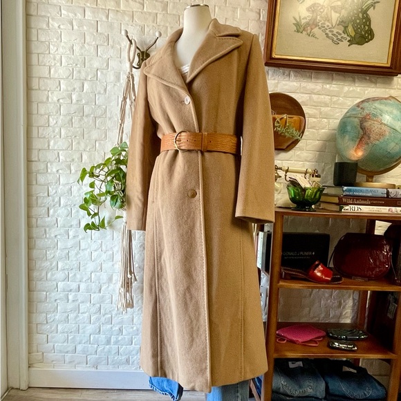 Vintage Jackets & Blazers - Vintage Collection Fifty Nine 100% Italian Baby Camel Hair Long Coat